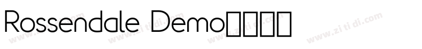 Rossendale Demo字体转换